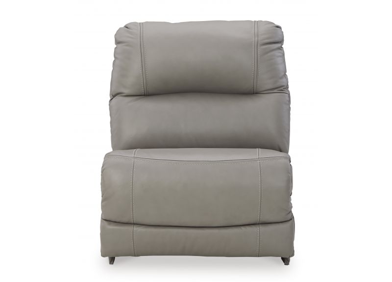 5 Seater Modular Leather Recliner Lounge with Two Electric Recliner - Seaford